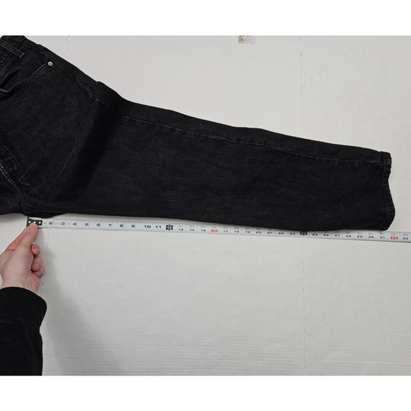 Vintage Y2K Levi's 505 Orange Tab Jeans Men's 38x30 Black Straight Leg REG Fit - Picture 2 of 11